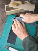 Cutting leather